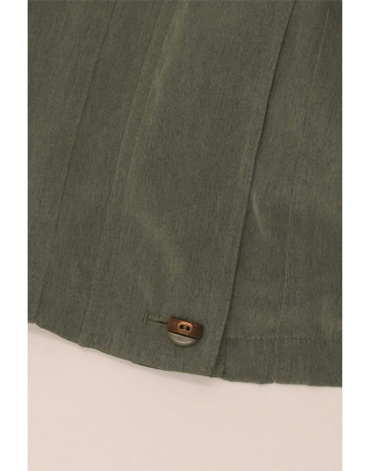 Vintage γυναικείο πανωφόρι UK 14 Large Green Polyester