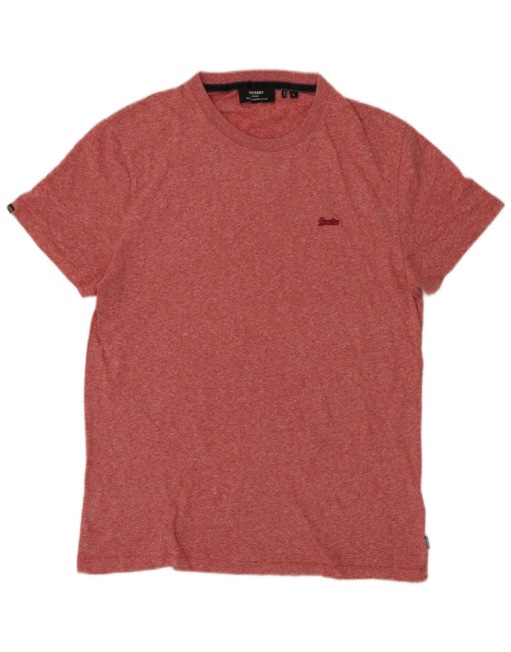 Ανδρικό T-Shirt SUPERDRY Top Large Red Flecked Βαμβακερό