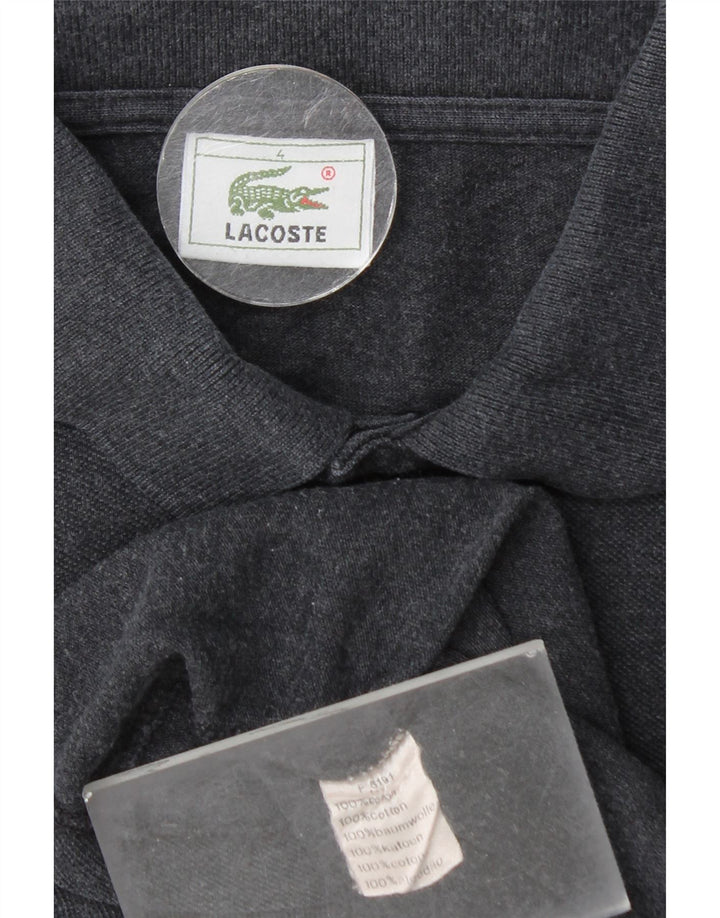 Ανδρικό μακρυμάνικο μπλουζάκι πόλο Lacoste, Μέγεθος 4, Μεσαίο γκρι βαμβακερό