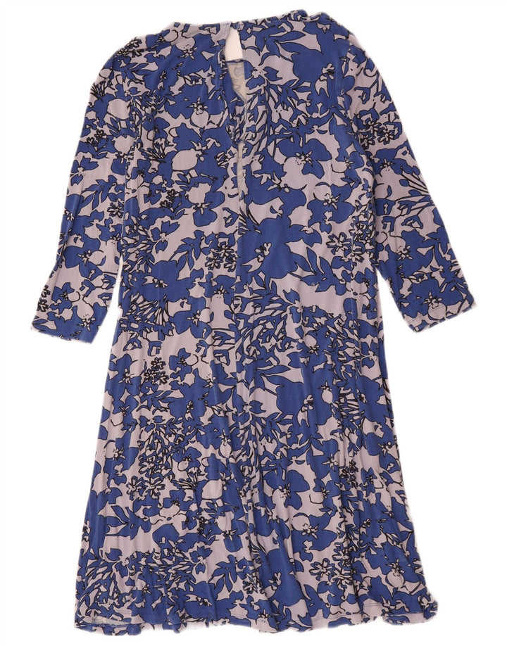 Marks & Spencer Γυναικείο φόρεμα 3/4 μανίκι Shift UK 12 Medium Blue Floral