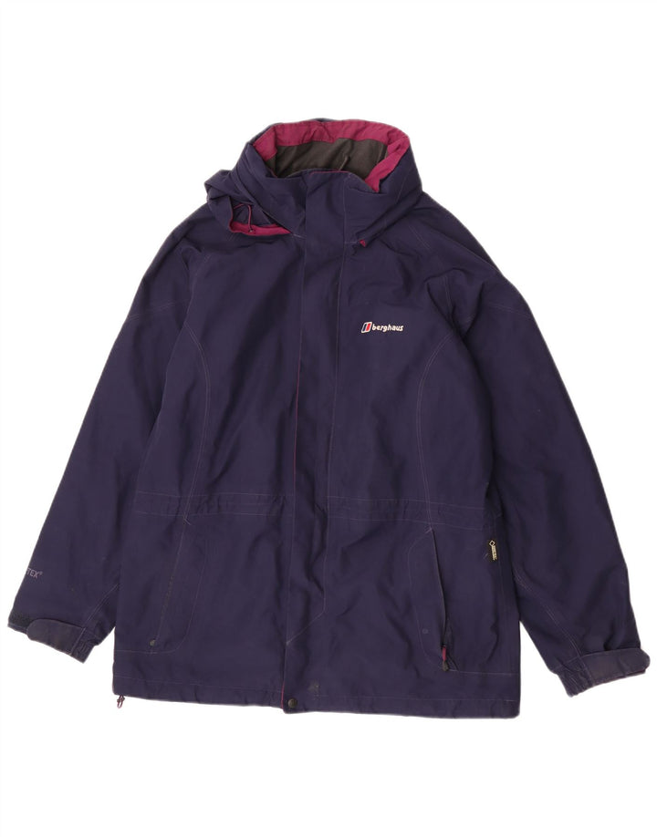 Berghaus Γυναικείο μπουφάν βροχής με κουκούλα UK 12 Medium Navy Blue Polyester