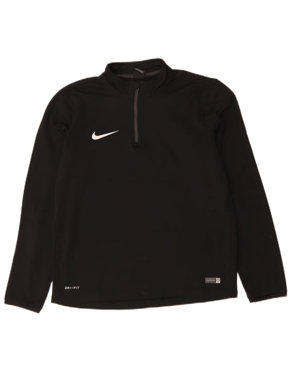 Ανδρική φόρμα πουλόβερ με φερμουάρ Dri Fit NIKE Top Medium Μαύρο Πολυεστέρας