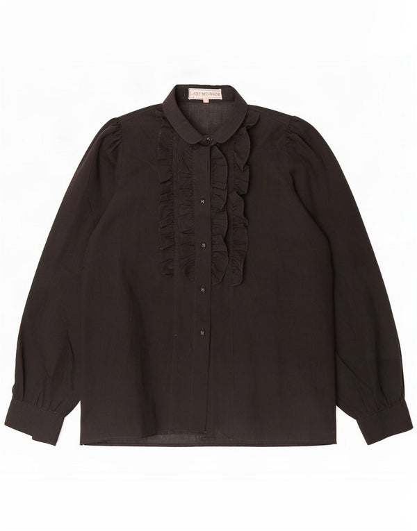 Lady Windsor Γυναικείο πουκάμισο Μπλούζα IT 42 Medium Black Polyester