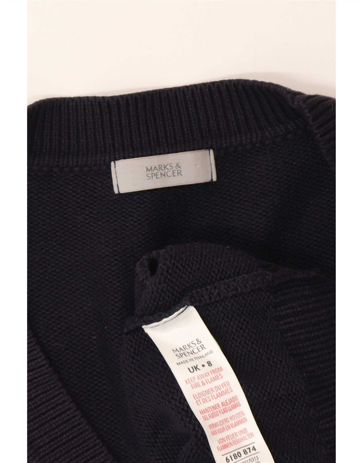 Marks & Spencer Γυναικεία ζακέτα υπερμεγέθη πουλόβερ UK 8 Small Navy Blue