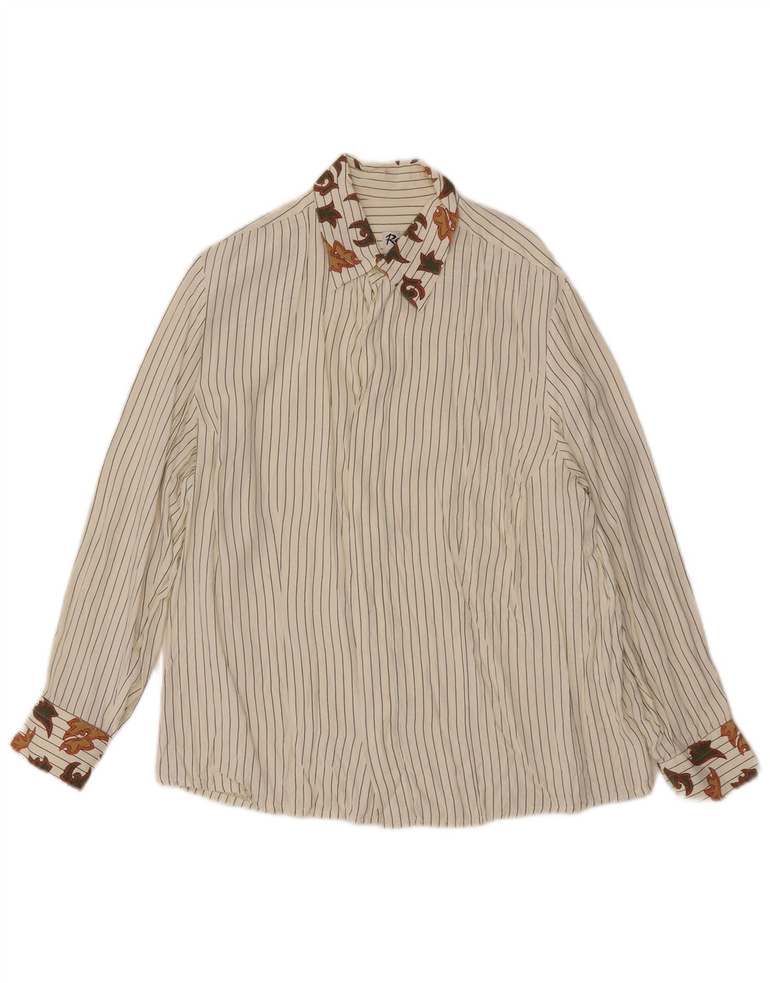 Ανδρικό πουκάμισο ΡΕΠΟΡΤΕΡ Μέγεθος 41 16 Μεγάλο Εκρού ριγέ