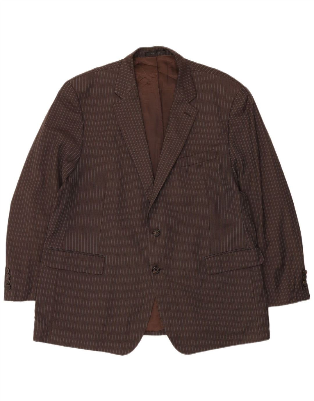 Ralph Lauren Ανδρικό σακάκι με 2 κουμπιά σακάκι UK 46 3XL Brown Pinstripe