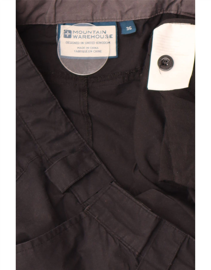 Mountain Warehouse Ανδρικό ίσιο παντελόνι Cargo W36 L31 Μαύρο πολυεστέρα