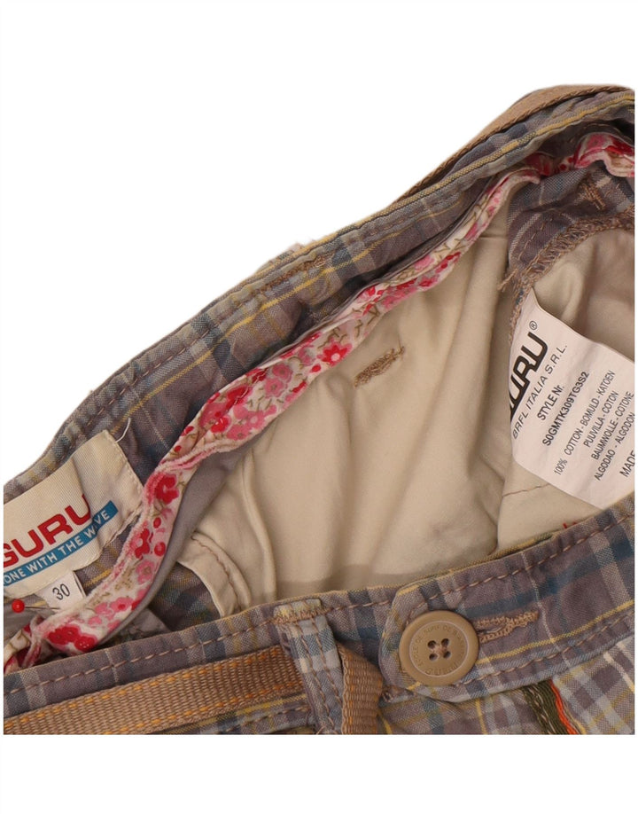 Ανδρικό τσίνο σορτς Guru W30, μεσαίο μπλε, βαμβακερό