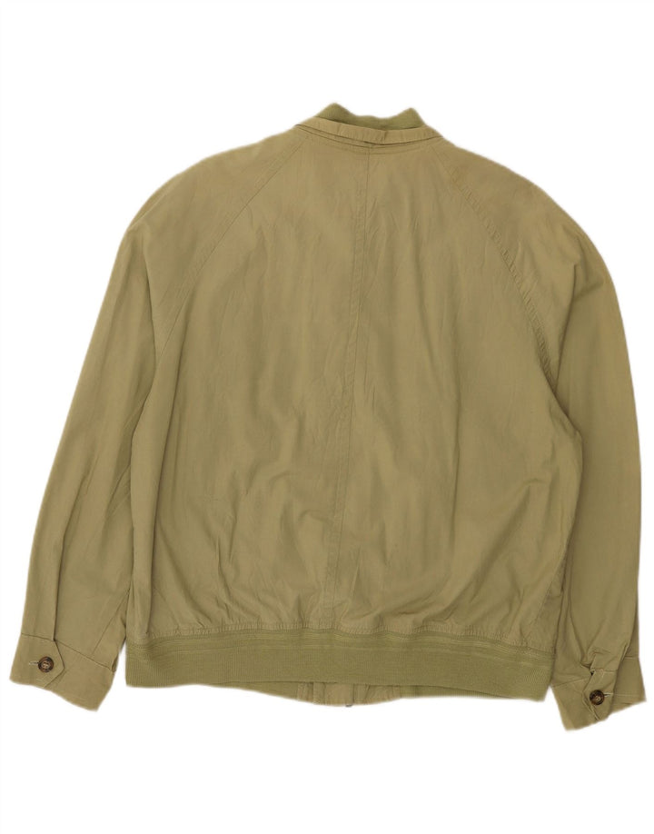 Green Leaves Ανδρικό Bomber Jacket IT 48 Medium Khaki Cotton