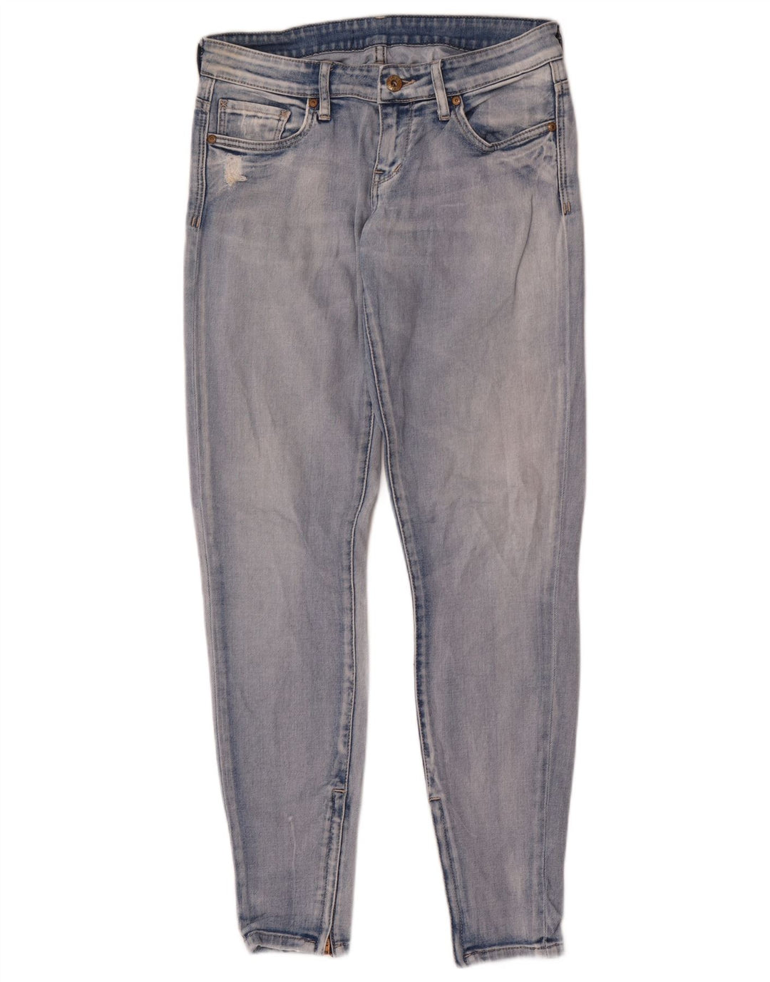 LEE Womens Distressed Skinny Jeans W30 L31 Blue Cotton