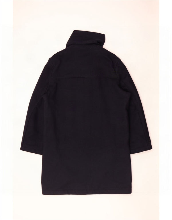 Vintage Ανδρικό παλτό Duffle με κουκούλα IT 52/54 Μεγάλο Μαλλί Navy Blue