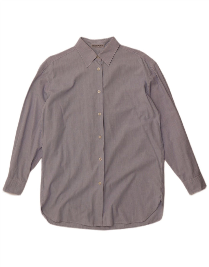 Emporio Armani Γυναικείο Πουκάμισο IT 42 Μεσαίο Μπλε βαμβακερό καρέ