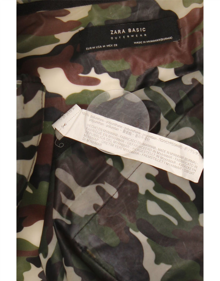 ZARA Γυναικείο Στρατιωτικό Μπουφάν UK 14 Medium Khaki Camouflage