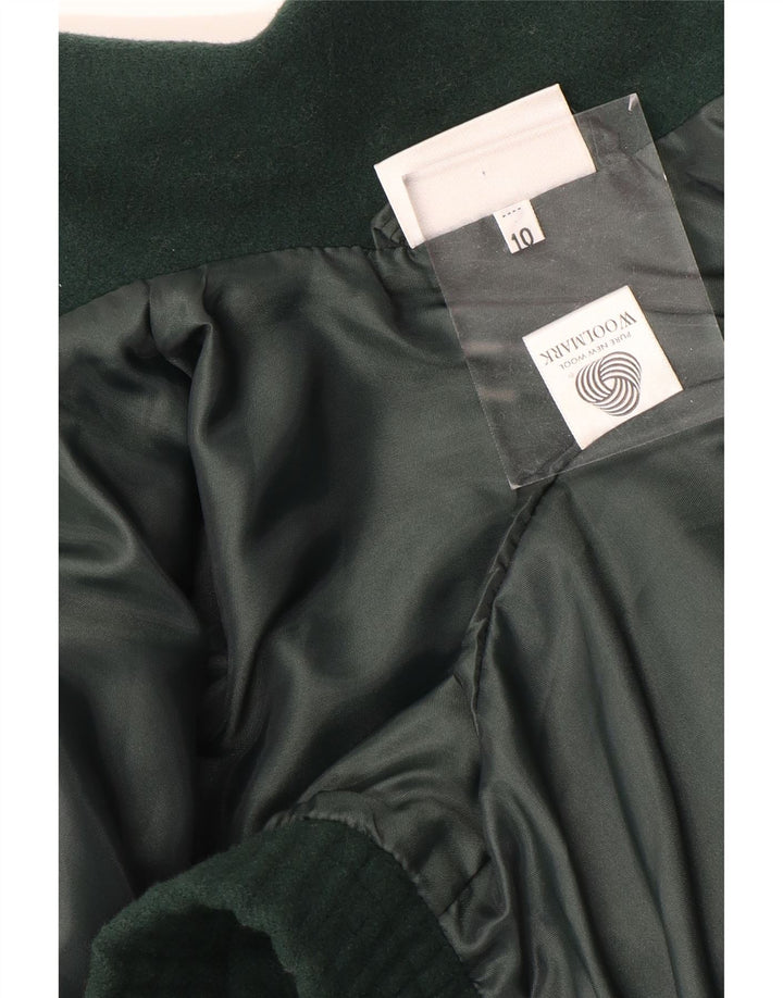 EDINBURGH Γυναικείο Oversized Πανωφόρι UK 10 Small Green Wool