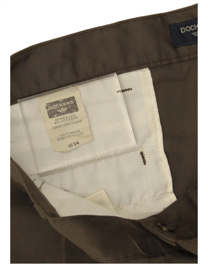 Dockers Ανδρικό σορτς Chino με καρφίτσες W34 Μεγάλο χακί πολυεστέρα