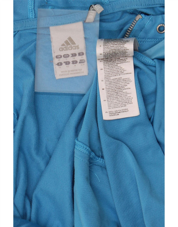 Γυναικείο πουλόβερ Adidas με φερμουάρ UK 10 Small Blue Polyester