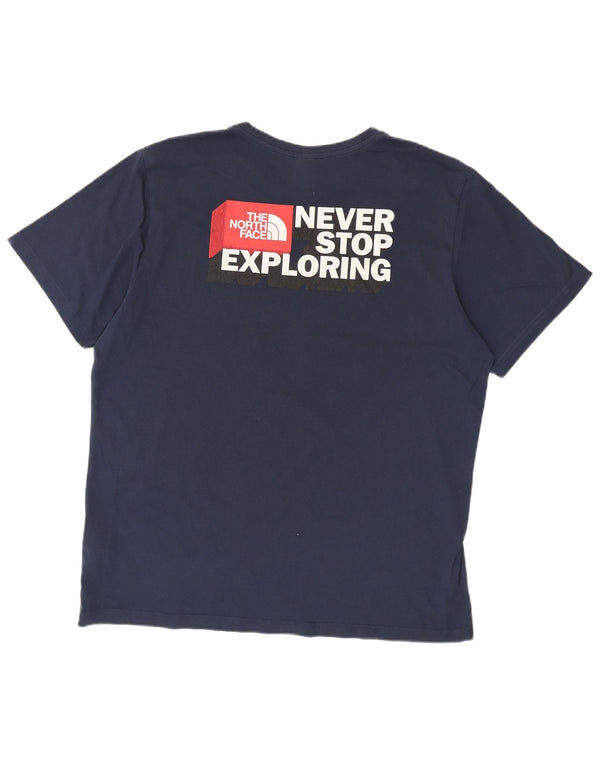 Ανδρικό γραφικό T-Shirt North Face Top XL Navy Blue Cotton