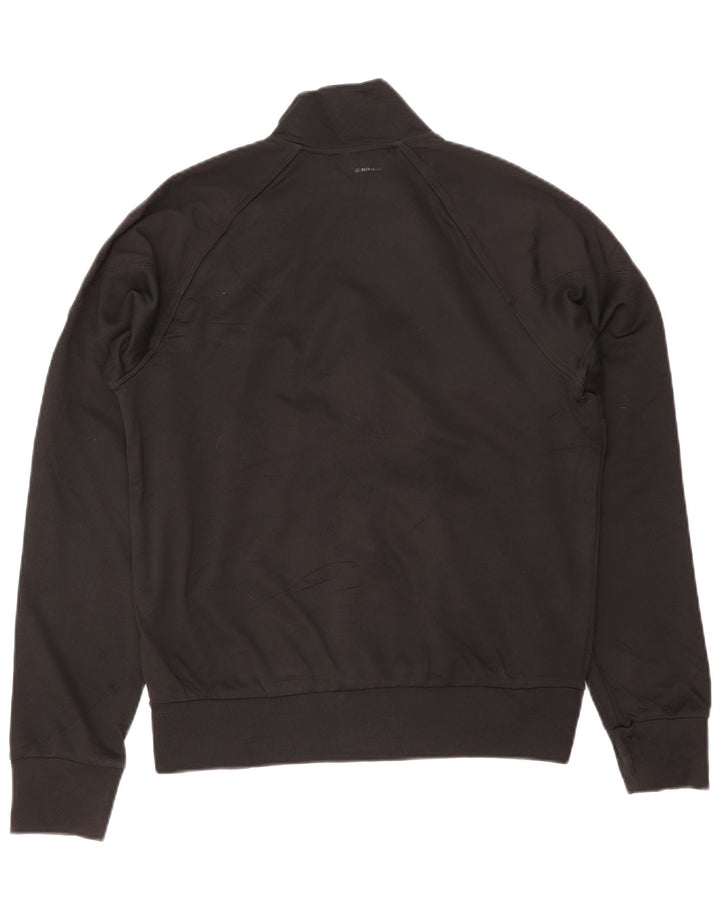 Ανδρική φόρμα γυμναστικής NIKE, γραφική Dri Fit, Μπουφάν από μικρό μαύρο πολυεστέρα