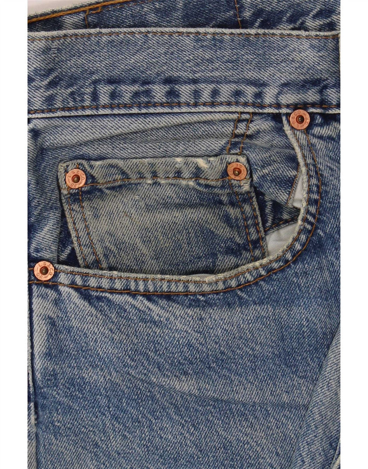 Ανδρικό τζιν Levi's Distressed Straight W36 L32 Μπλε βαμβακερό