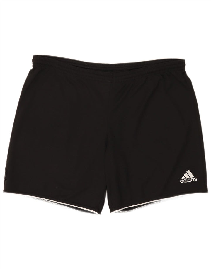 Ανδρικό σορτς Adidas Climalite από μεσαίο μαύρο πολυεστέρα