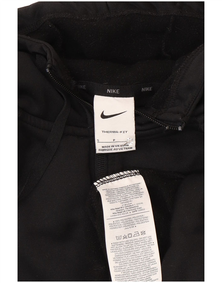 Ανδρικό πουλόβερ Nike Therma-Fit με φερμουάρ, μικρό μαύρο πολυεστέρα