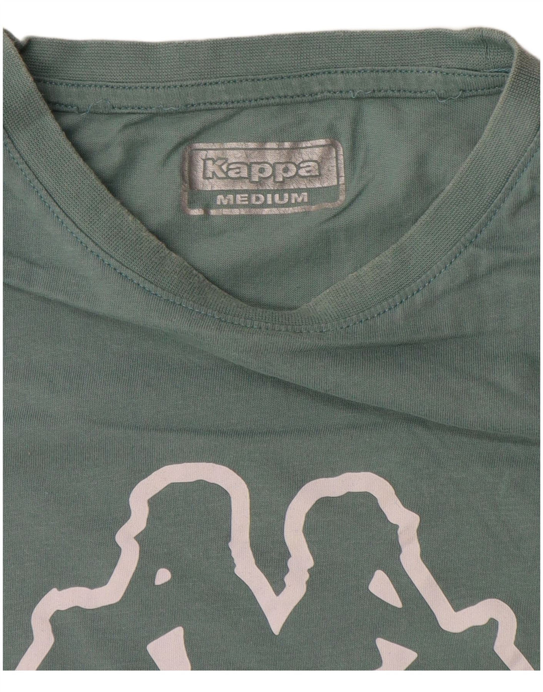 Kappa Γυναικείο T-Shirt Top UK 14 Medium Green