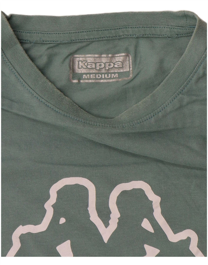 Kappa Γυναικείο T-Shirt Top UK 14 Medium Green