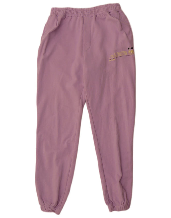 Γυναικεία αθλητική φόρμα MSGM Παντελόνι Joggers UK 14 Μεγάλο Μωβ βαμβακερό
