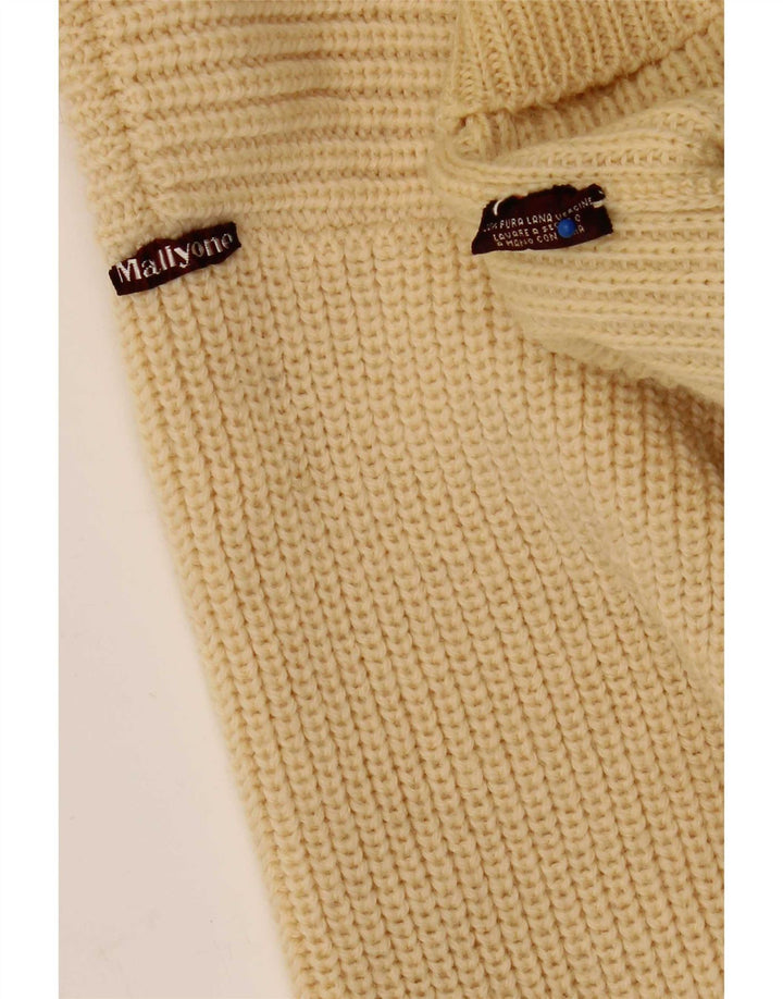 Ανδρικό πουλόβερ με ζακέτα Vintage Medium Beige Wool