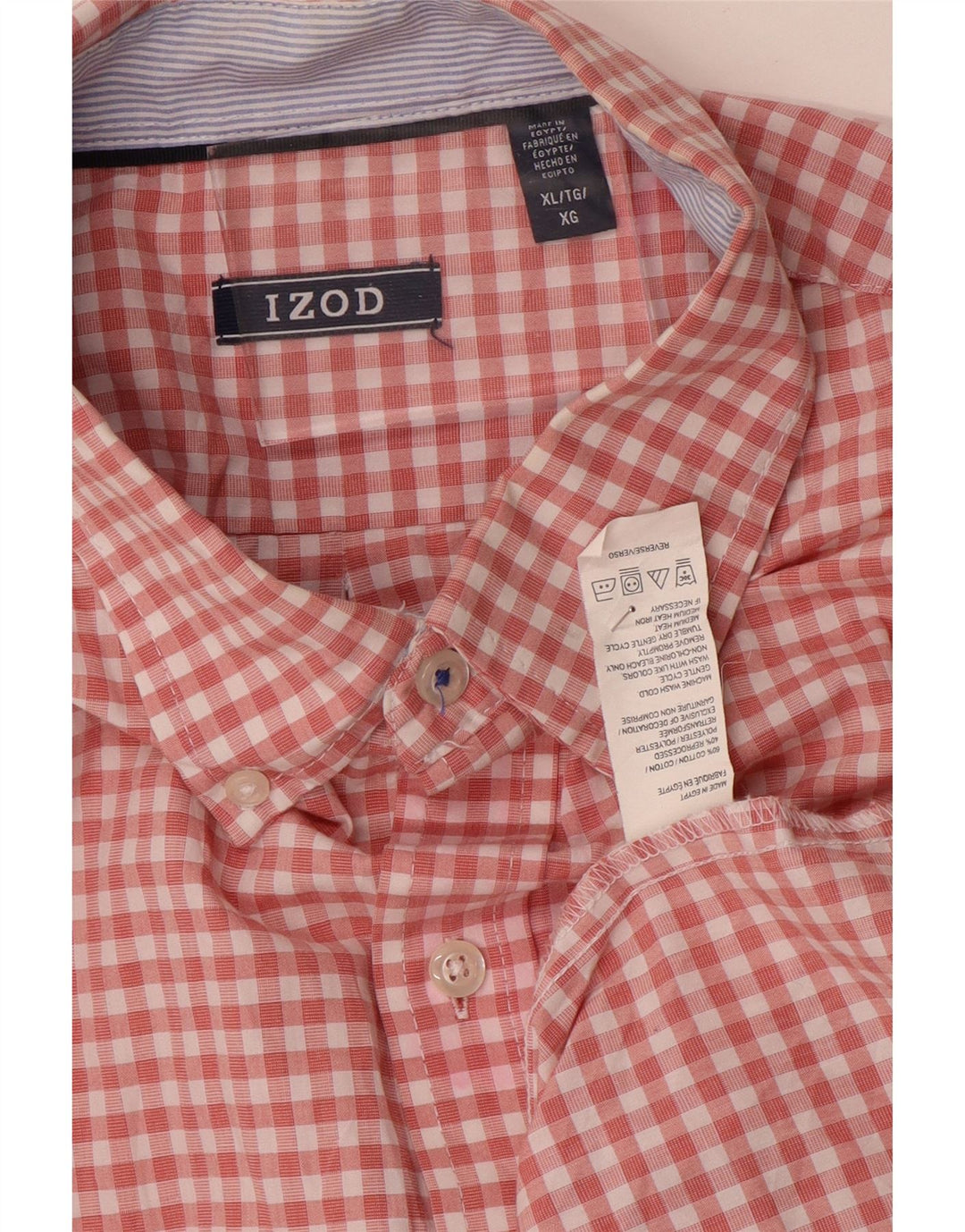 Ανδρικό πουκάμισο IZOD XL Ροζ Gingham Cotton
