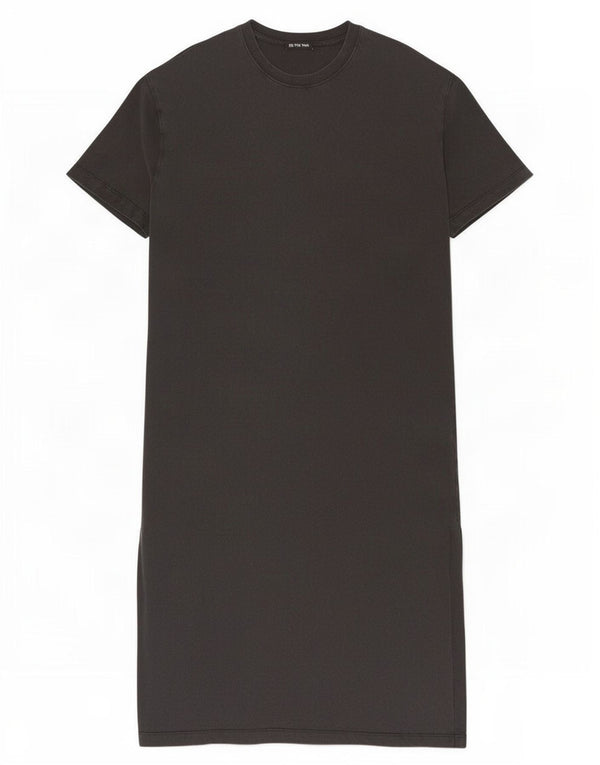 Zara Γυναικείο T-Shirt Φόρεμα UK 18 XL Γκρι βαμβακερό