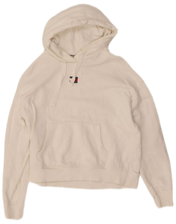 Tommy Hilfiger Γυναικείο Hoodie Jumper UK 10 Small White βαμβακερό