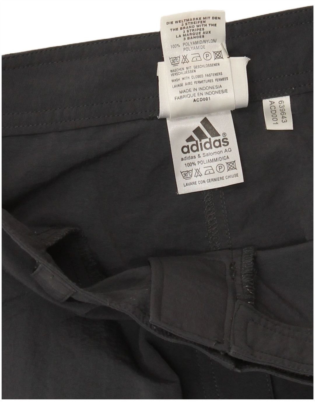 Adidas γυναικείο παντελόνι Capri UK 14 Large W32 L21 Grey Polyamide