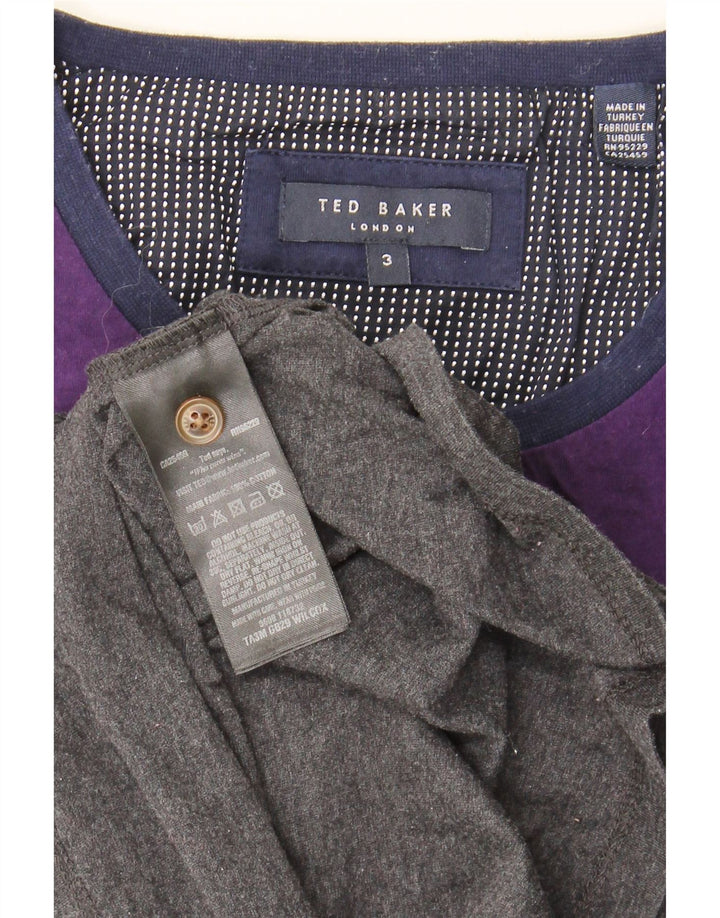 Ανδρικό T-Shirt Ted Baker Top Size 3 μεσαίου γκρι χρώματος βαμβακερό