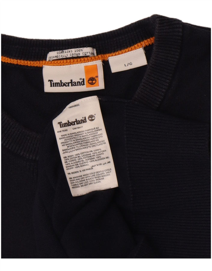 Ανδρικό πουλόβερ Timberland Crew Neck Jumper Μεγάλο Navy Βαμβακερό