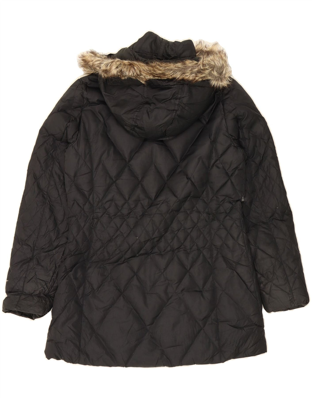 EDDIE BAUER Womens Hooded Padded Coat UK 14 Medium Black Polyester Vintage Eddie Bauer and Second-Hand Eddie Bauer from Messina Hembry 