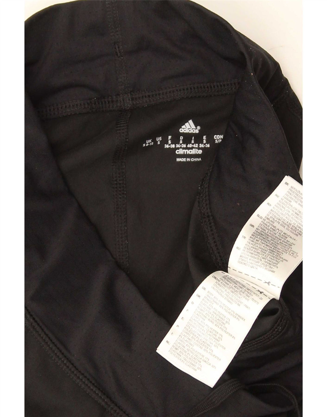 Adidas Γυναικεία κολάν Capri Climalite UK 8/10 Μικρό μαύρο πολυεστέρα