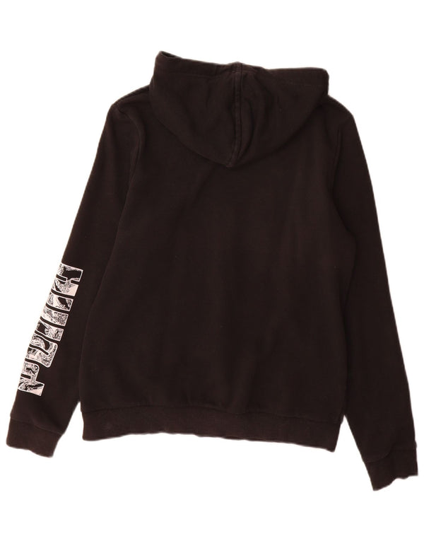 Puma Γυναικείο Γραφικό Hoodie Jumper UK 16 Large Black