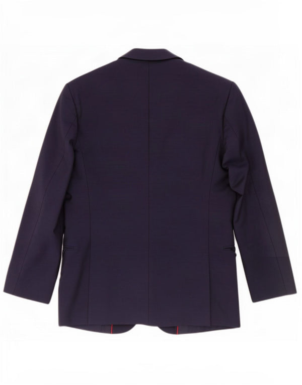 Hugo Boss Mens 2 Button Blazer Jacket EU 48 Medium Navy Blue Wool