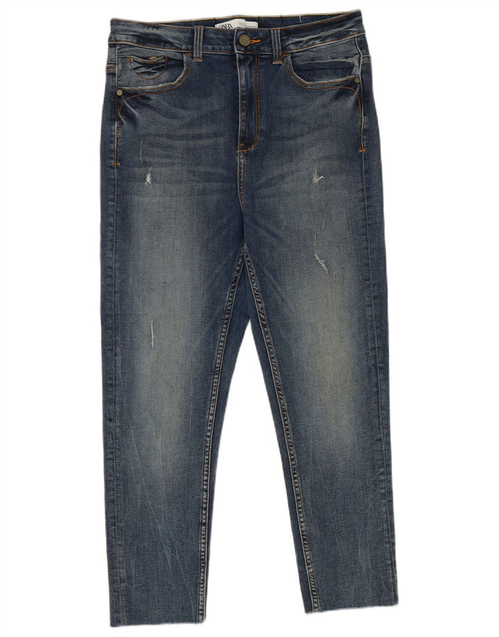Zara Γυναικείο Cropped Jeans EU 40 Medium W30 L24 Blue Cotton