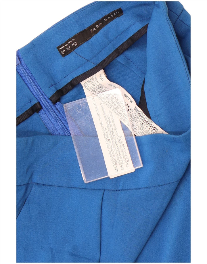 Zara Γυναικεία Μίνι Φούστα Small W26 Blue Polyester