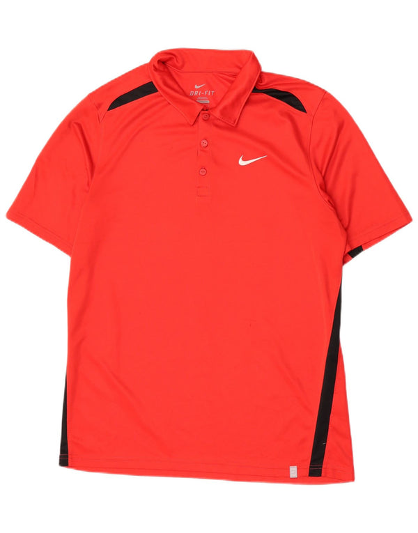 Ανδρικό μπλουζάκι Nike Dri Fit Polo Medium Red Colorblock Πολυεστέρας
