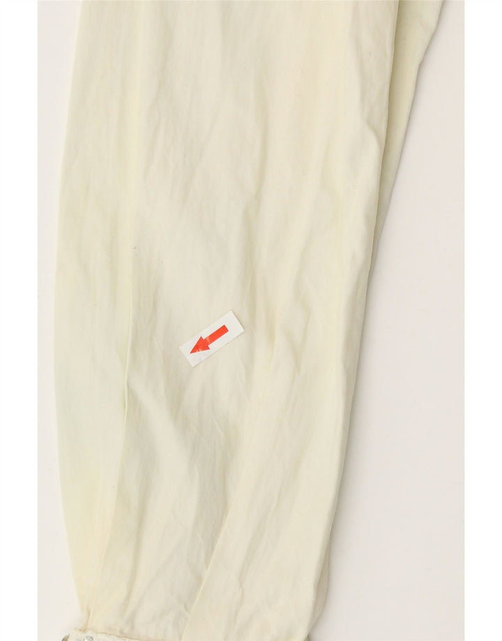 Vintage γυναικείο πουκάμισο μπλούζα UK 12 Medium Off White Floral