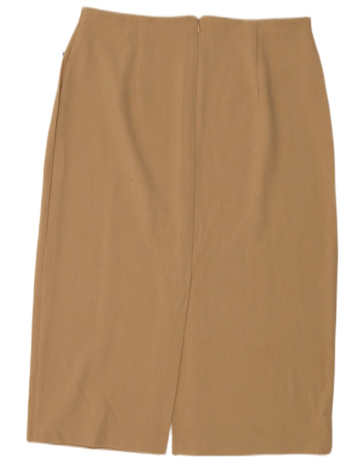 Marks & Spencer Γυναικεία Pencil Φούστα UK 18 XL W34 Beige Polyester