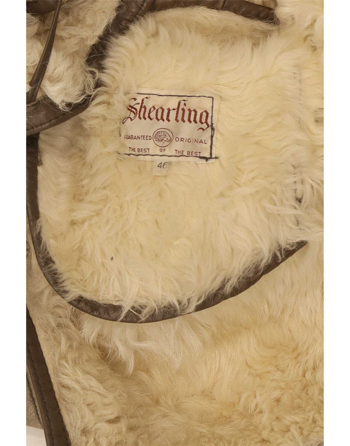Vintage Γυναικείο Shearling Jacket IT 46 Large Grey