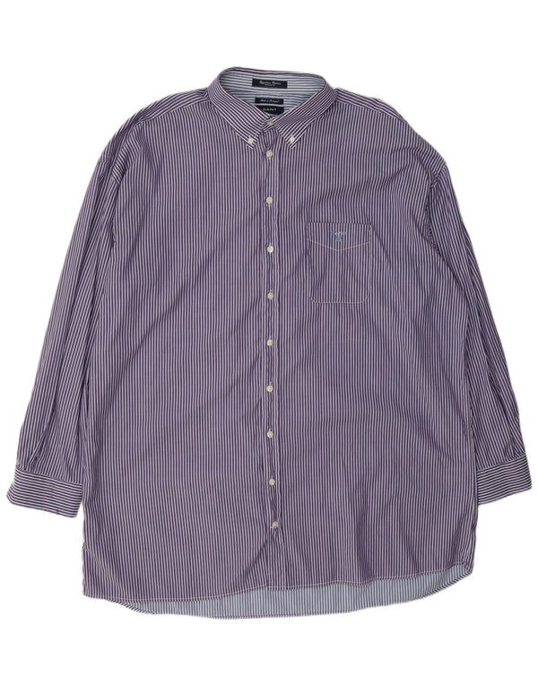 Ανδρικό πουκάμισο Gant Regular Fit 4XL Μωβ ριγέ βαμβακερό