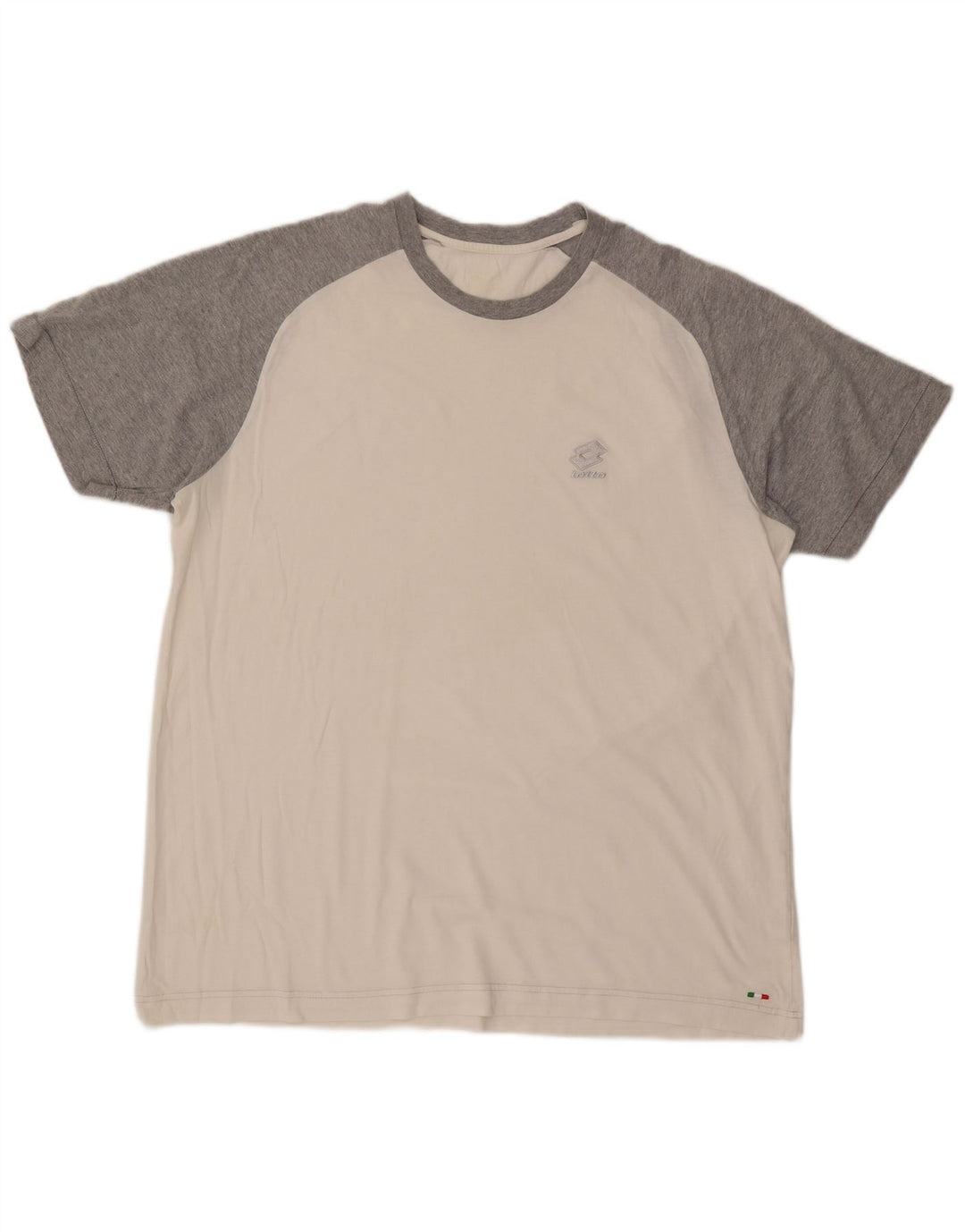 Ανδρικό T-Shirt LOTTO Top UK 46/46 3XL Λευκό βαμβακερό μπλοκ