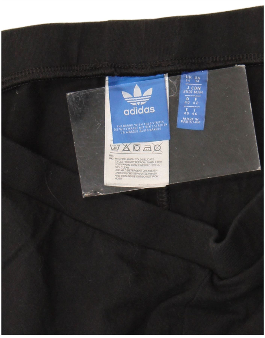 Γυναικείο κολάν Adidas UK 14 Μεσαίο μαύρο βαμβακερό