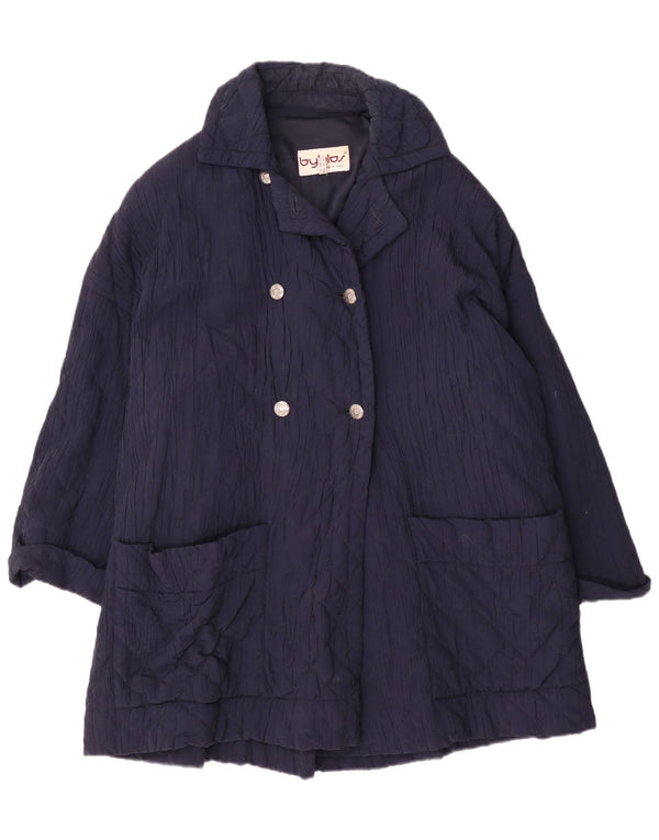Byblos Γυναικείο καπιτονέ παλτό UK 20 2XL Navy Blue Viscose
