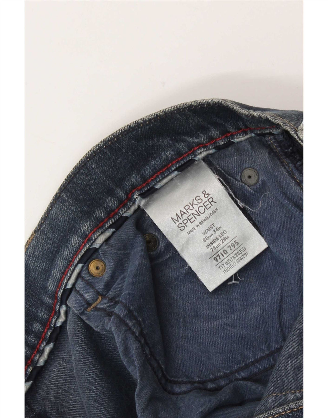 Marks & Spencer Γυναικείο ίσιο τζιν W34 L25 Μπλε βαμβακερό
